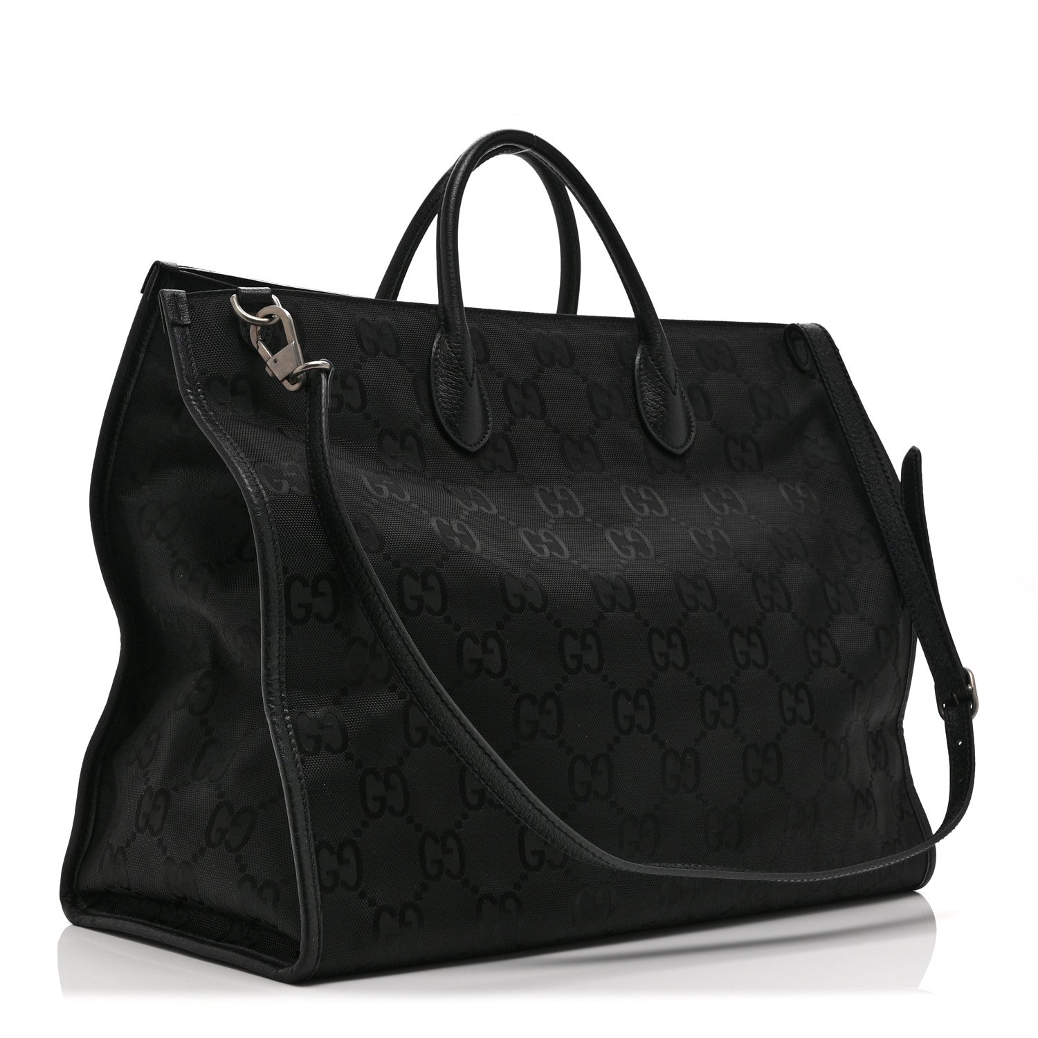 Econyl Nylon Monogram Large Off The Grid Tote Bag Black