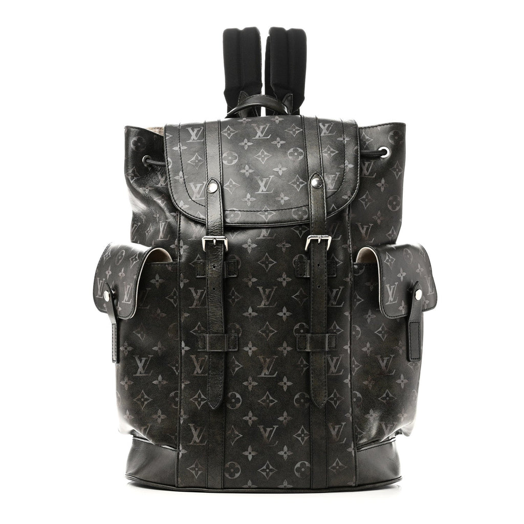 Brushed Monogram Eclipse Christopher MM Backpack Black