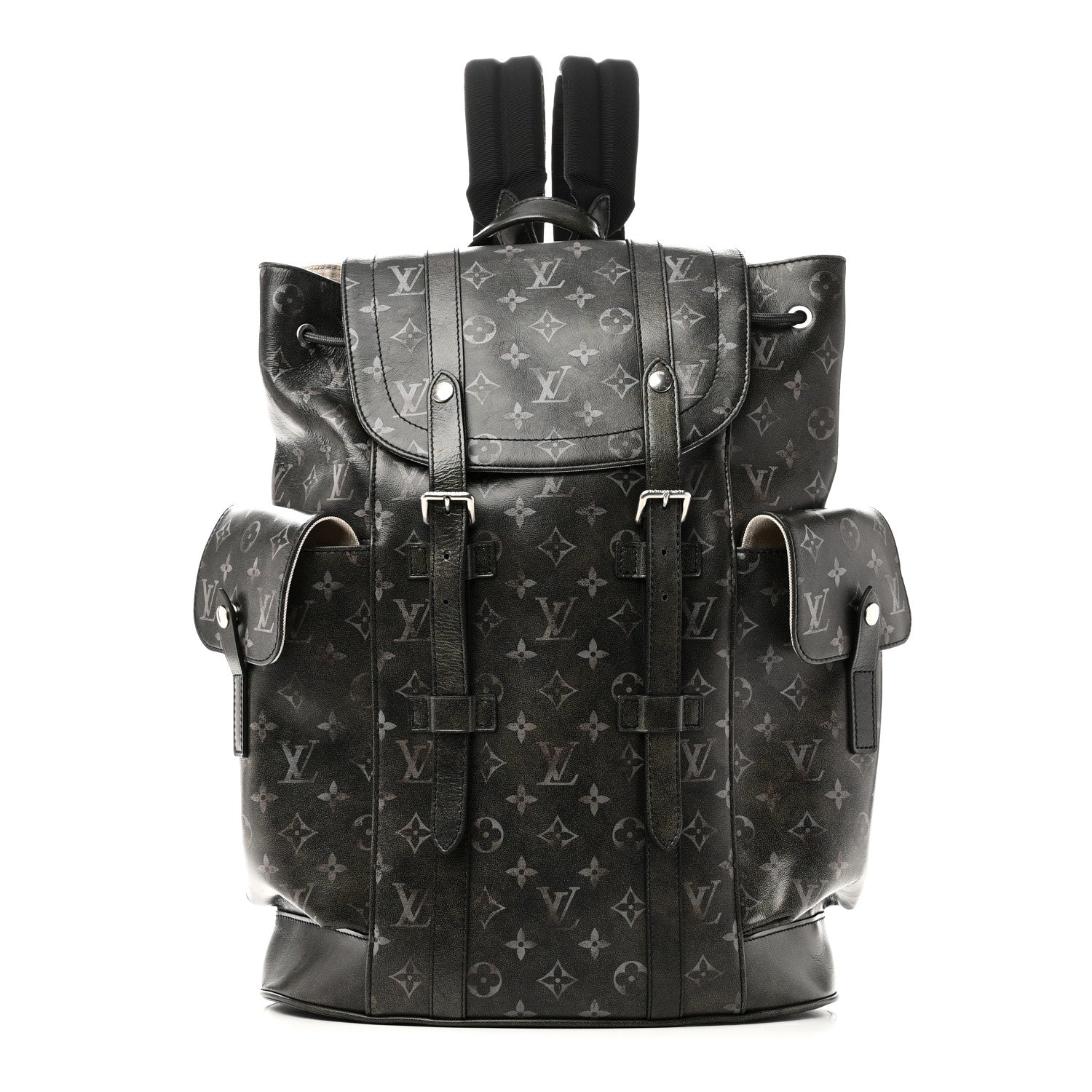 Brushed Monogram Eclipse Christopher MM Backpack Black