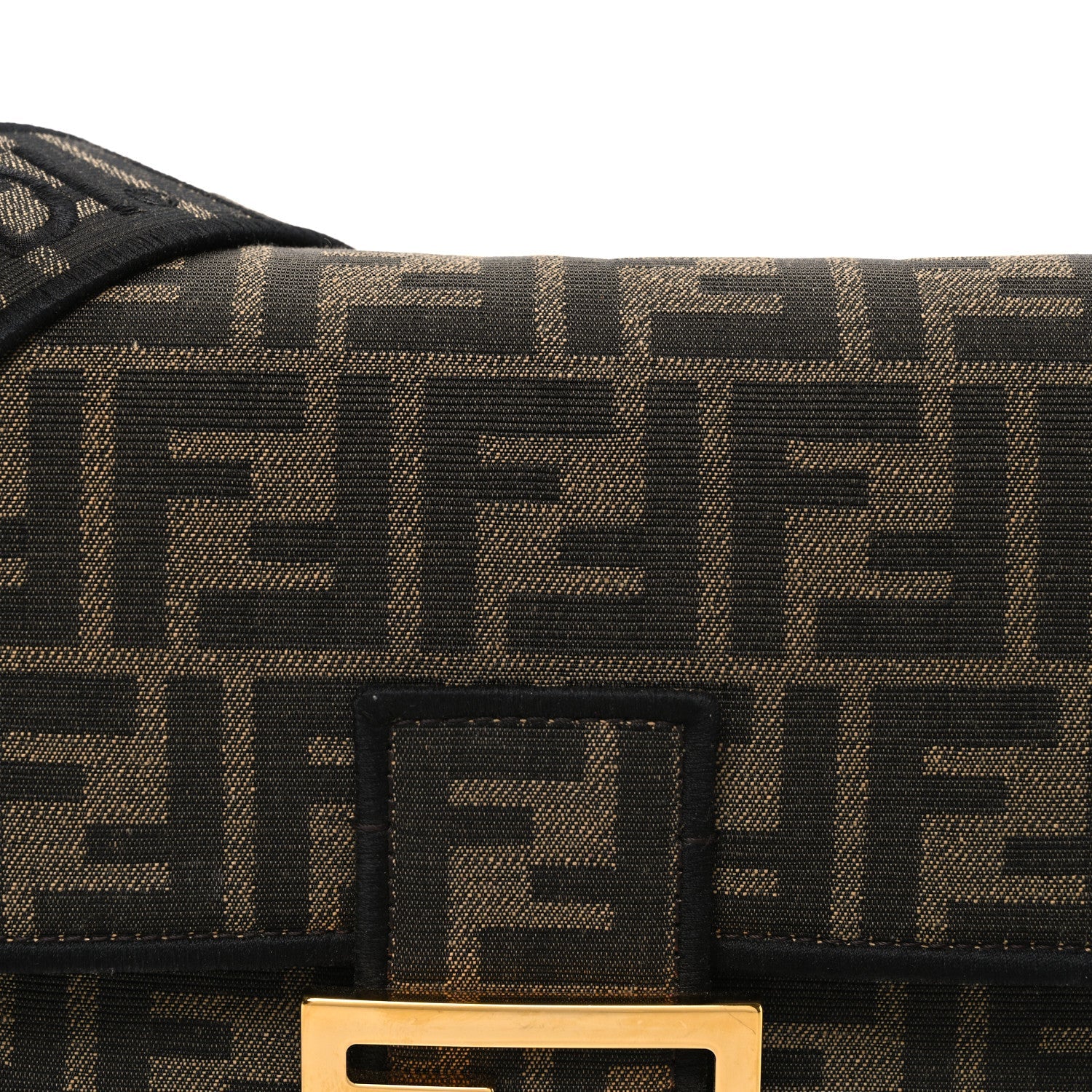 Fabric Jacquard FF 1974 Medium Baguette Tobacco Moro Black