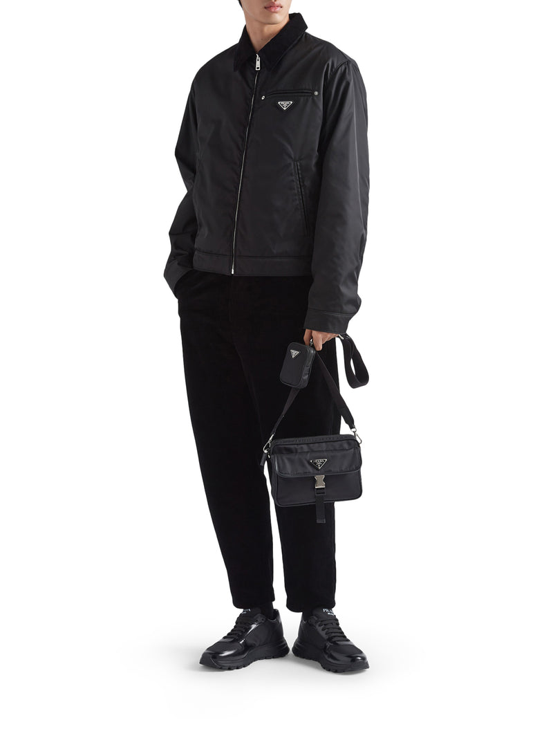 Prada Men Shoulder Bag In Re-Nylon And Saffiano