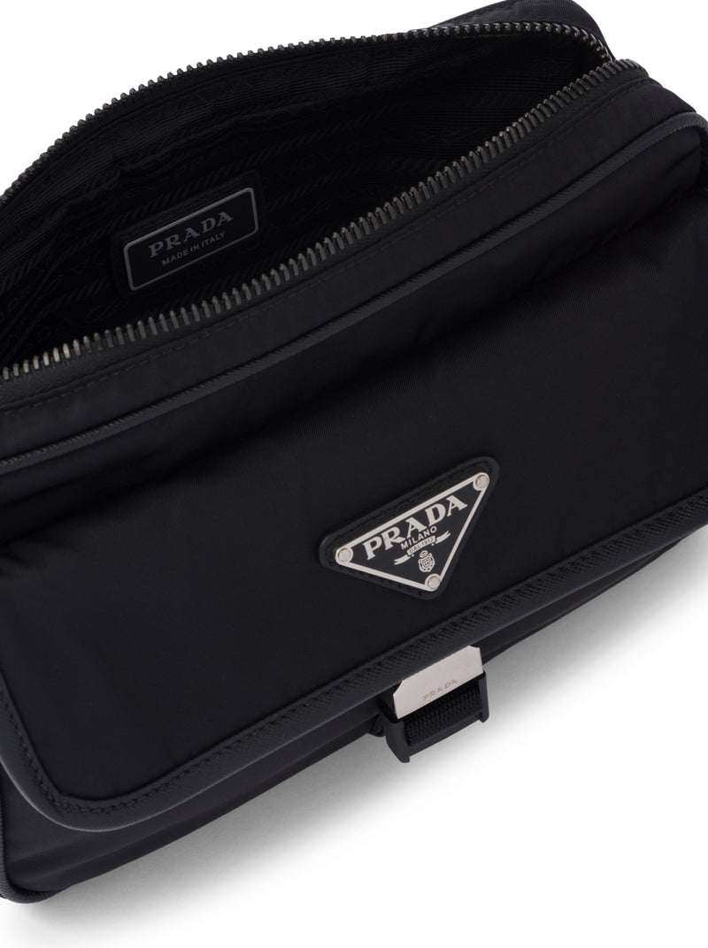 Prada Men Shoulder Bag In Re-Nylon And Saffiano