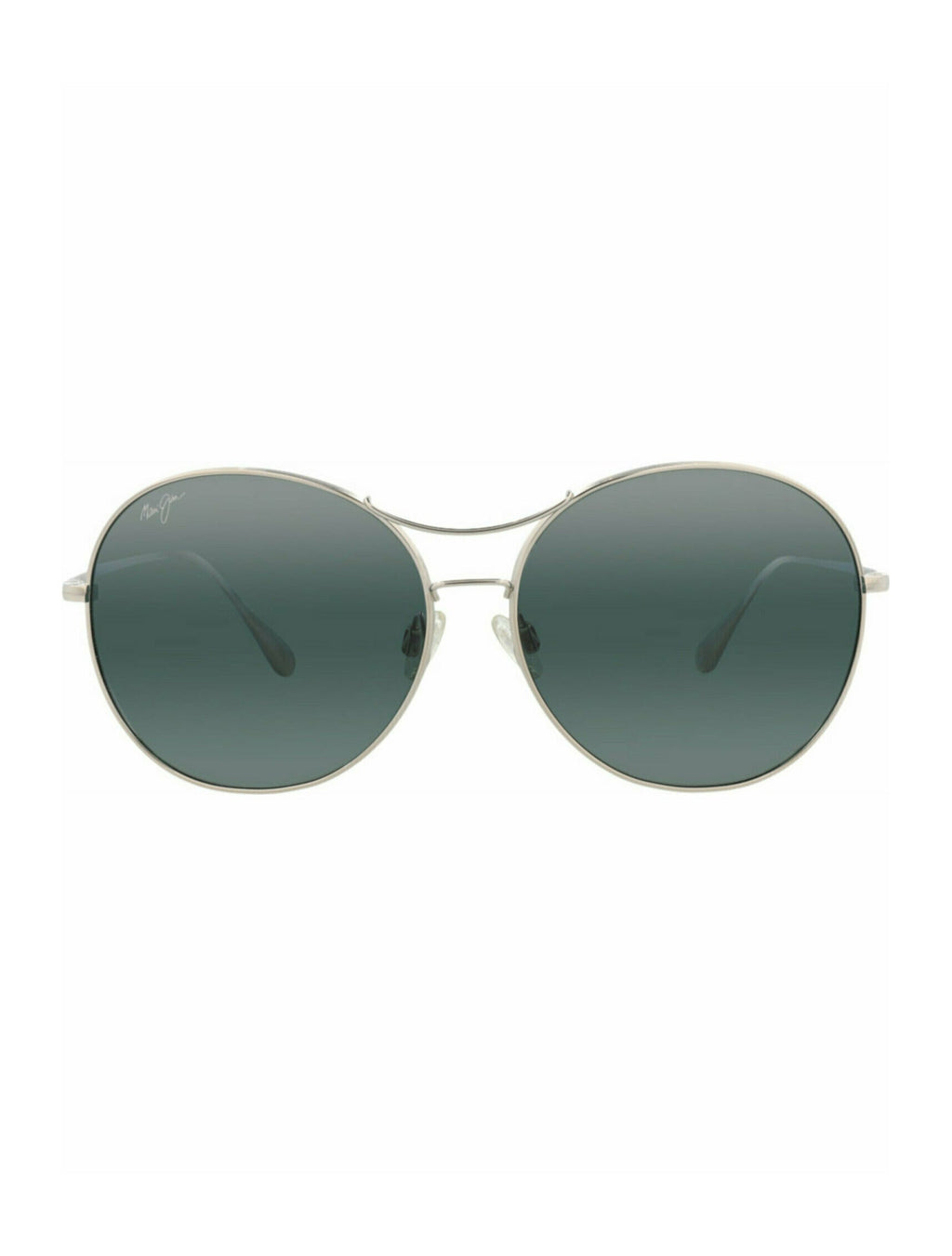 Maui Jim Womens Round/Oval Silver Silver Grey Fashion Designer Eyewear