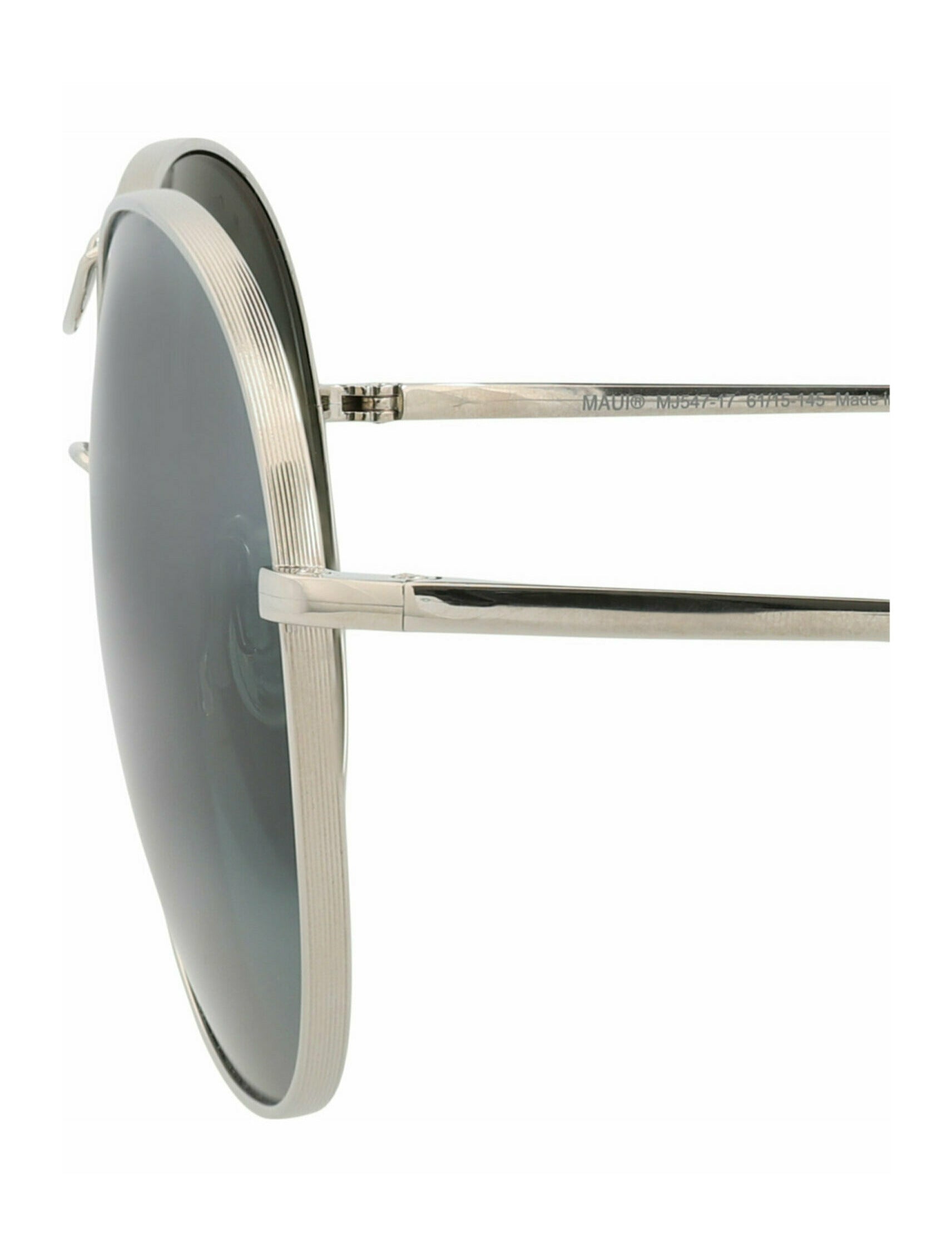 Maui Jim Womens Round/Oval Silver Silver Grey Fashion Designer Eyewear