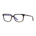 Tom Ford Eyeglasses Rectangle Full Rim, Dark Havana Frame and Clear Demo Lenses Lens FT6039-B052