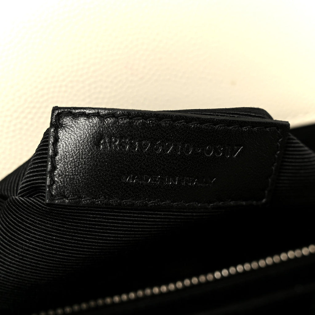 Grain De Poudre Textured Mixed Matelasse Large Triquilt Monogram Satchel Porcellana
