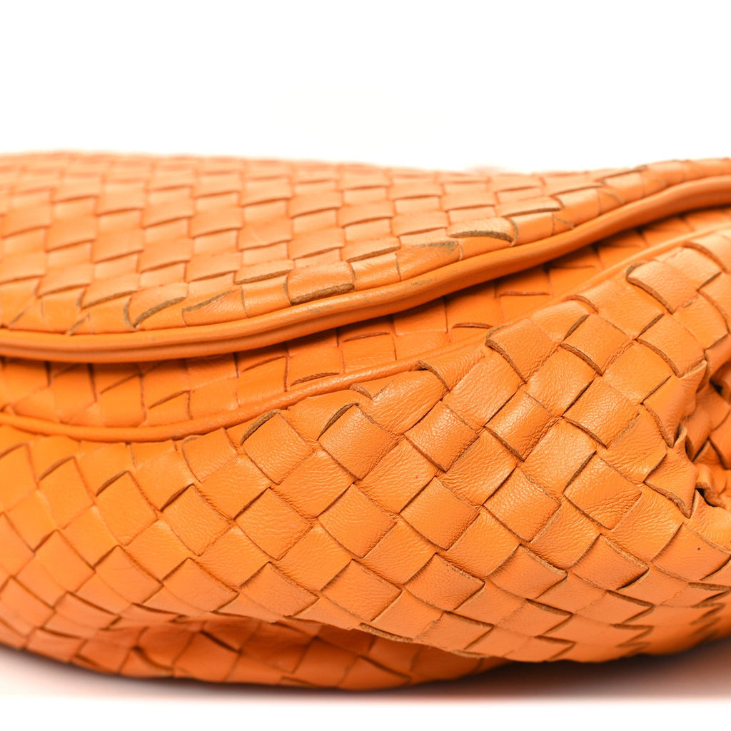 Nappa Intrecciato Drawstring Messenger Flap Orange