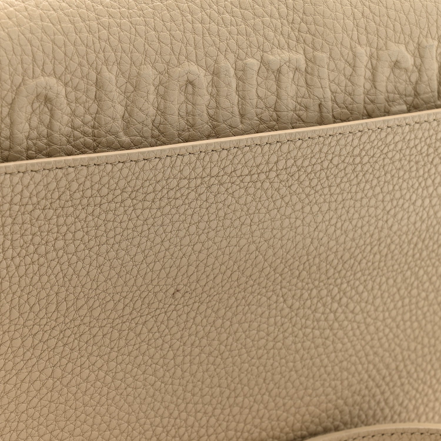 Grained Calfskin Medium Bobby Flap Beige