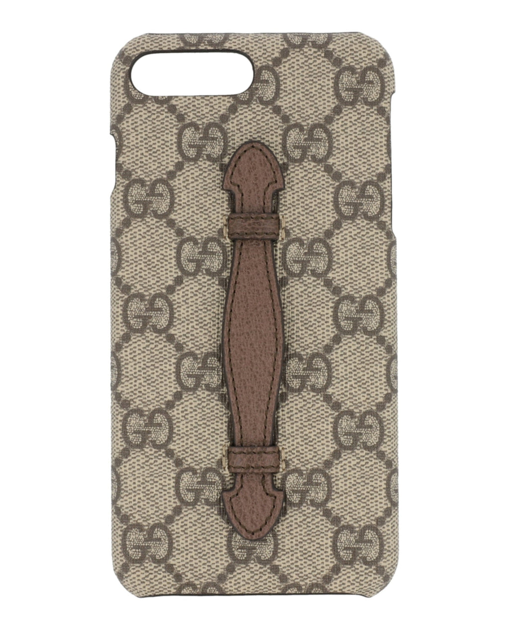 Gucci Unisex-Adult GG Supreme Selleria iPhone 8 Plus Case Beige Ebony New Maple