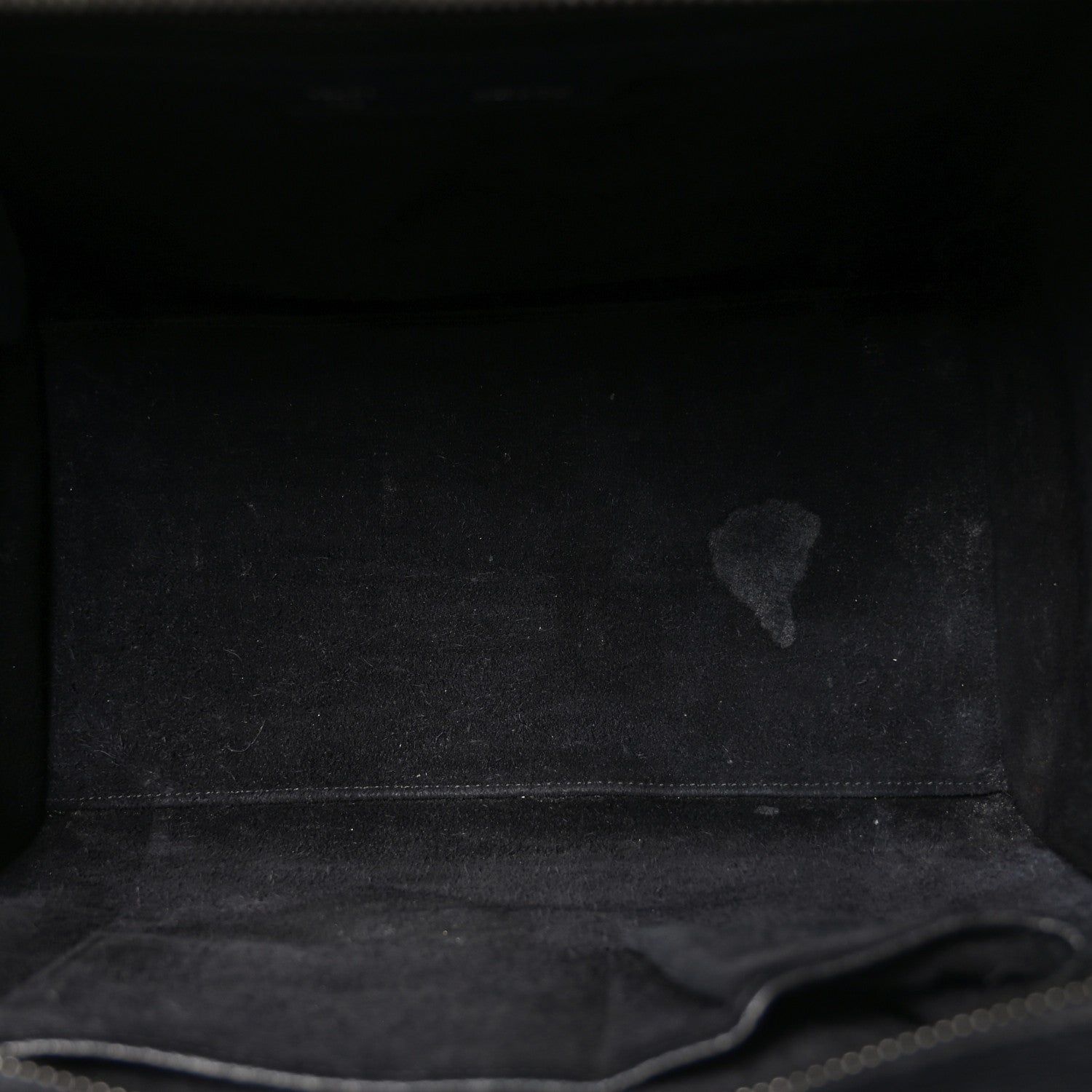 Drummed Calfskin Mini Luggage Black