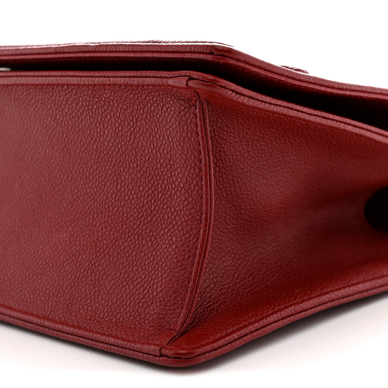 Grained Calfskin Medium Diorama Flap Bag Red