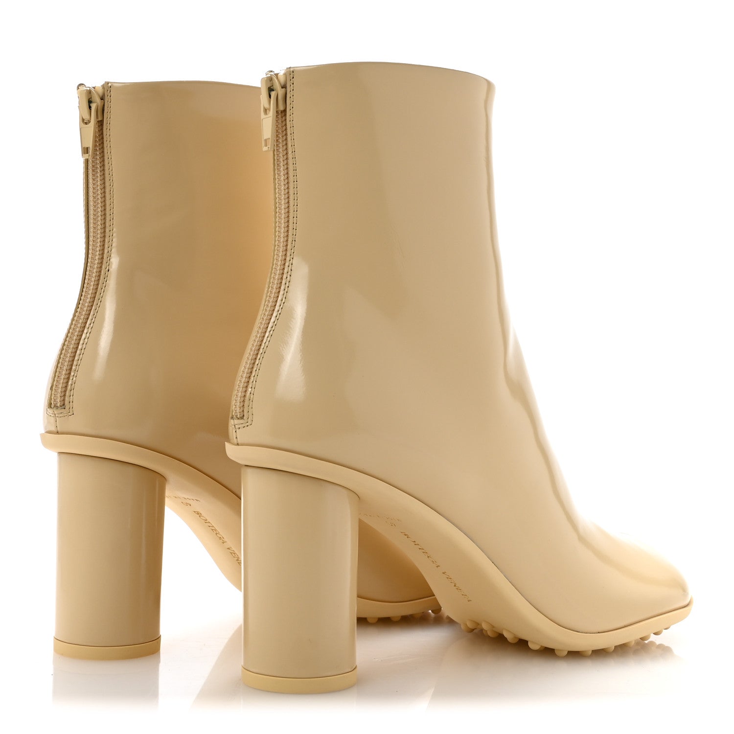 Latex Atomic Mid Heel Ankle Boots 40 Rubber
