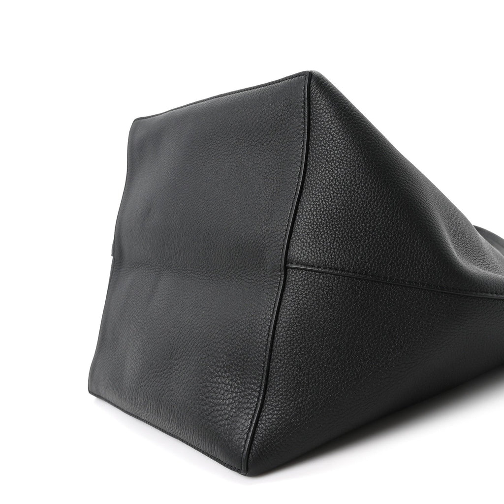 Grained Calfskin Park Tote Three Black