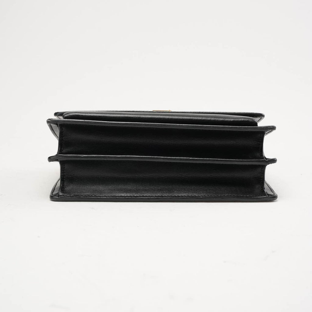 Saint Laurent Medium Monogram Sunset Calfskin Black 2018