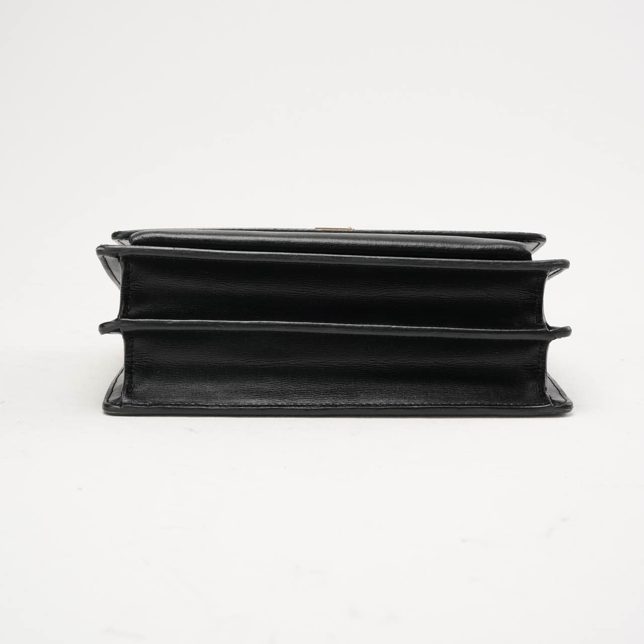 Saint Laurent Medium Monogram Sunset Calfskin Black 2018