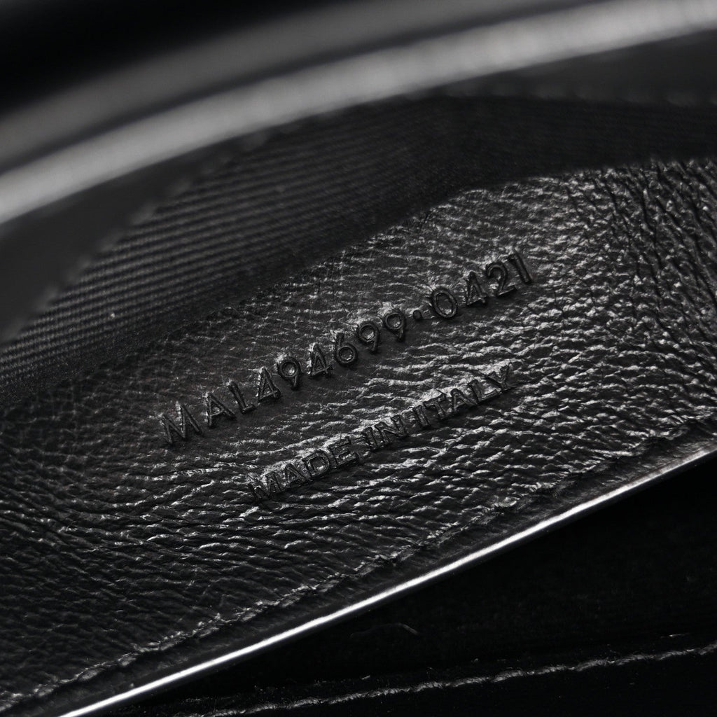 Calfskin Y Quilted Monogram Monochrome Small Loulou Chain Satchel Black