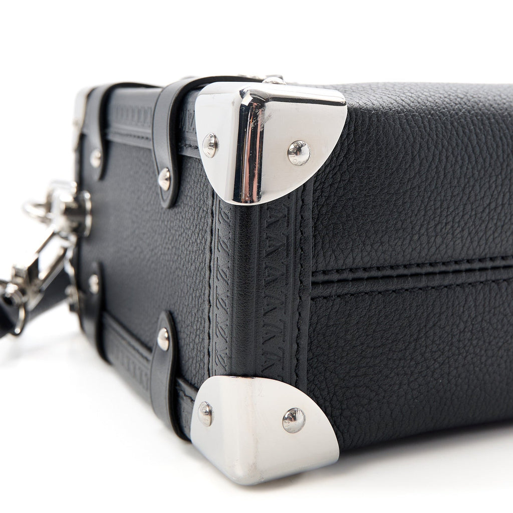 Grained Calfskin Side Trunk MM Black