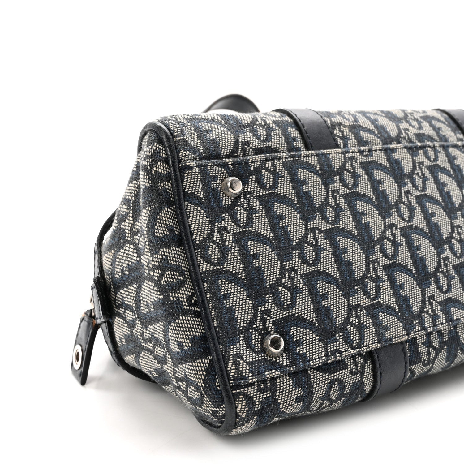 Denim Monogram Charms Shoulder Bag Blue