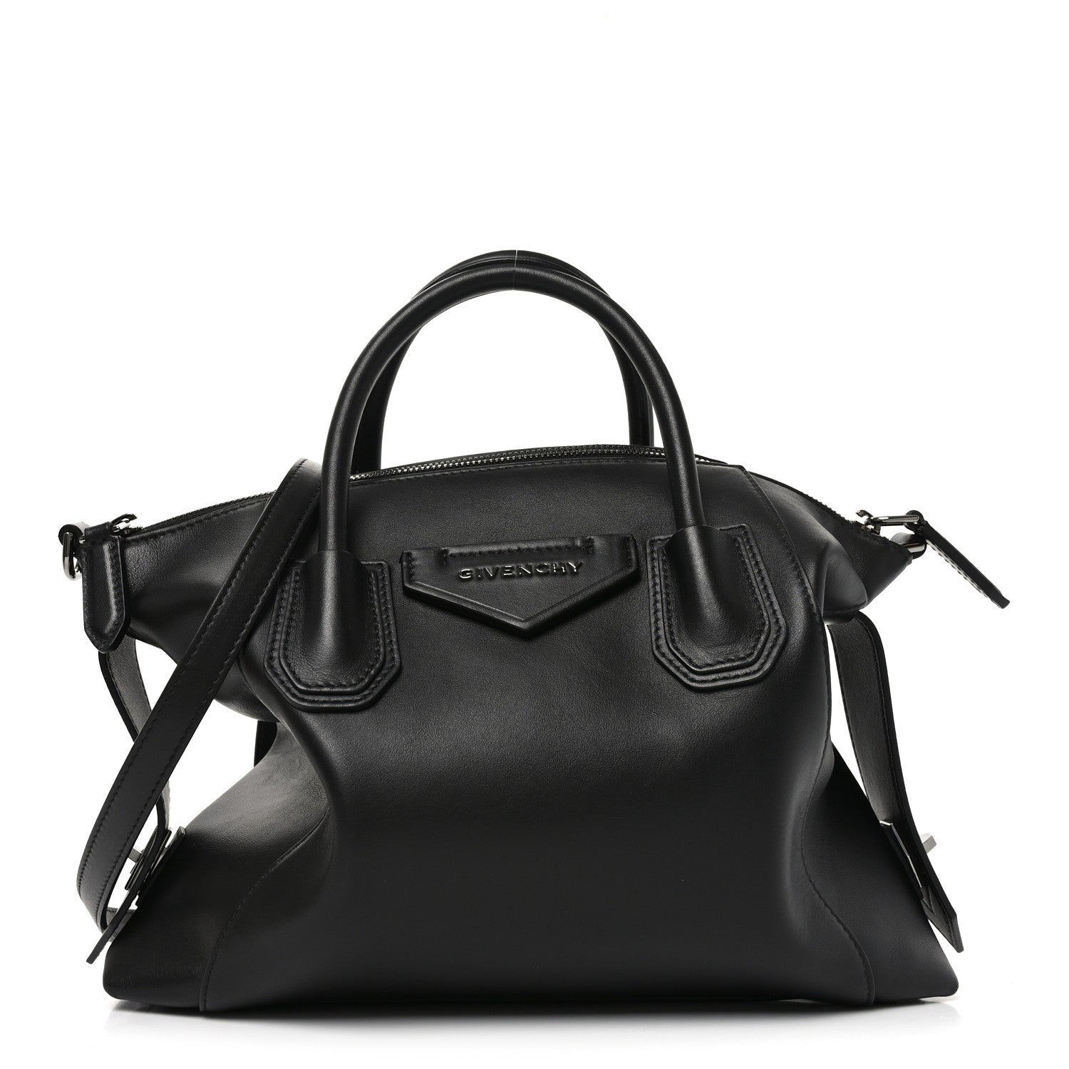 Smooth Calfskin Small Soft Antigona Black