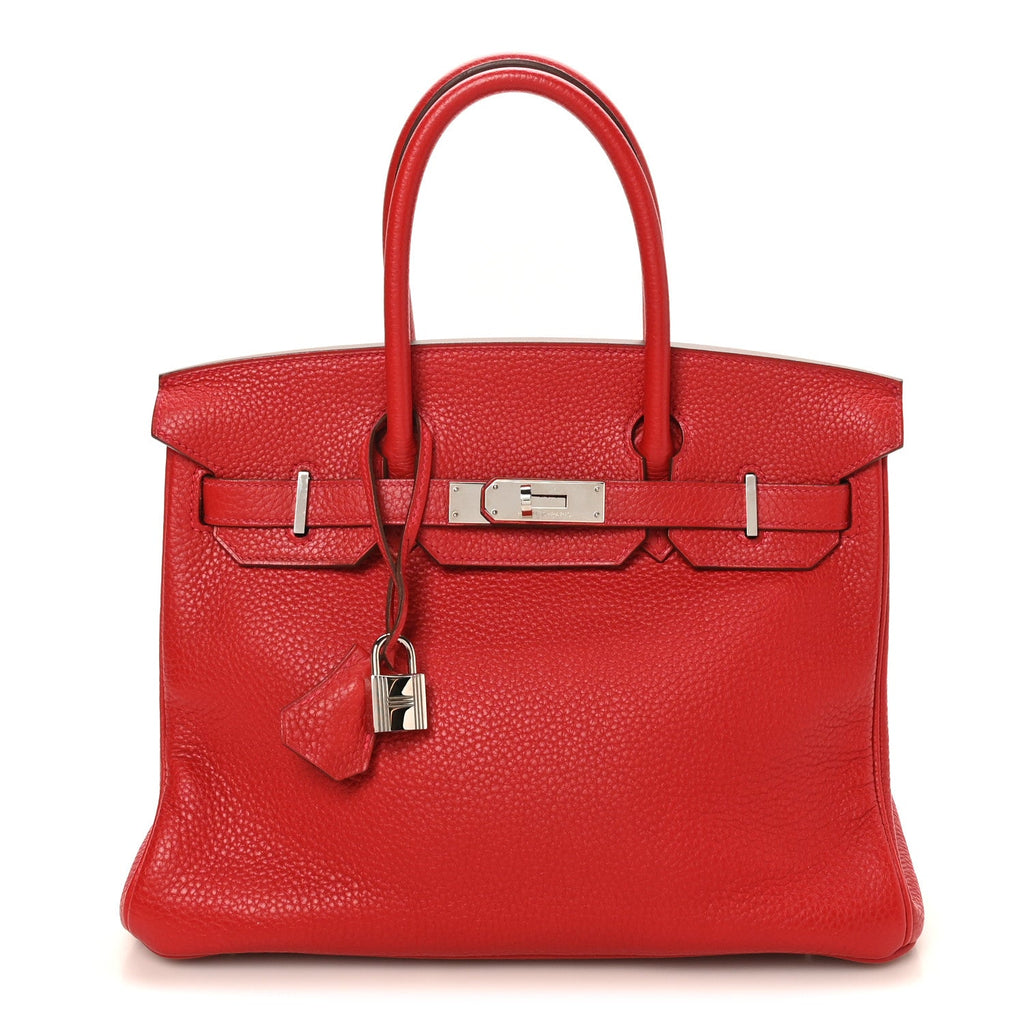Taurillon Clemence Birkin 30 Rouge Casaque