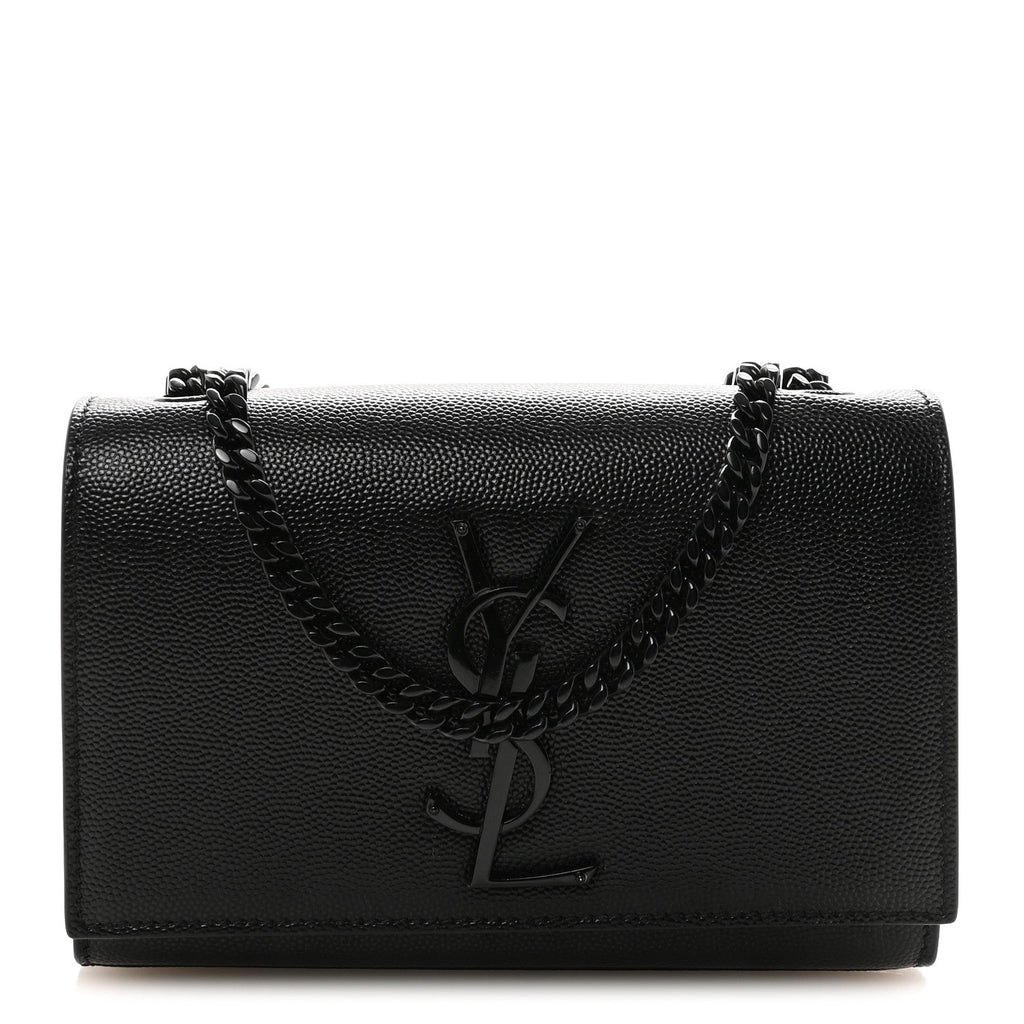 Grain De Poudre Small Monogram Monochrome Kate Satchel Black