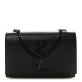 Grain De Poudre Small Monogram Monochrome Kate Satchel Black