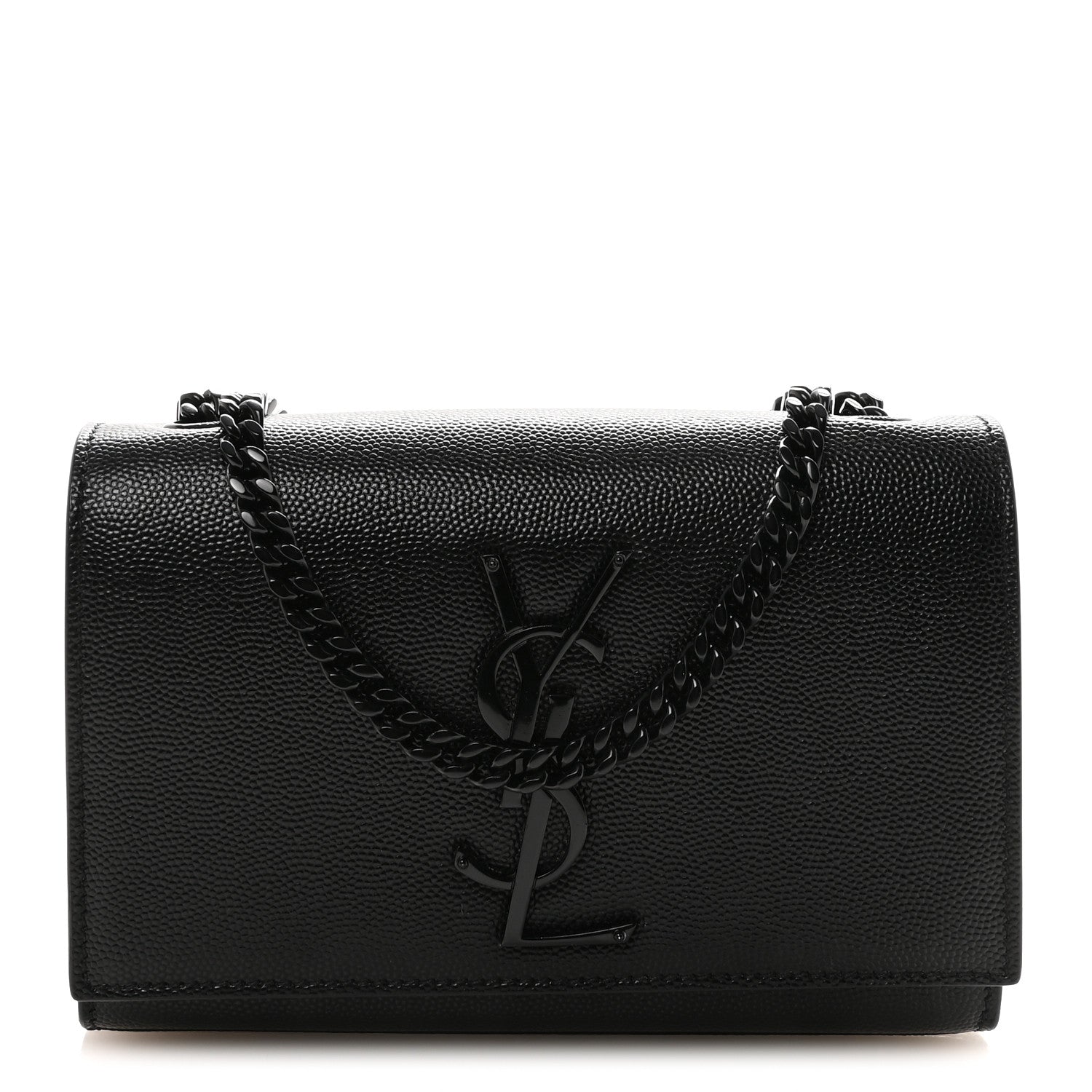 Grain De Poudre Small Monogram Monochrome Kate Satchel Black