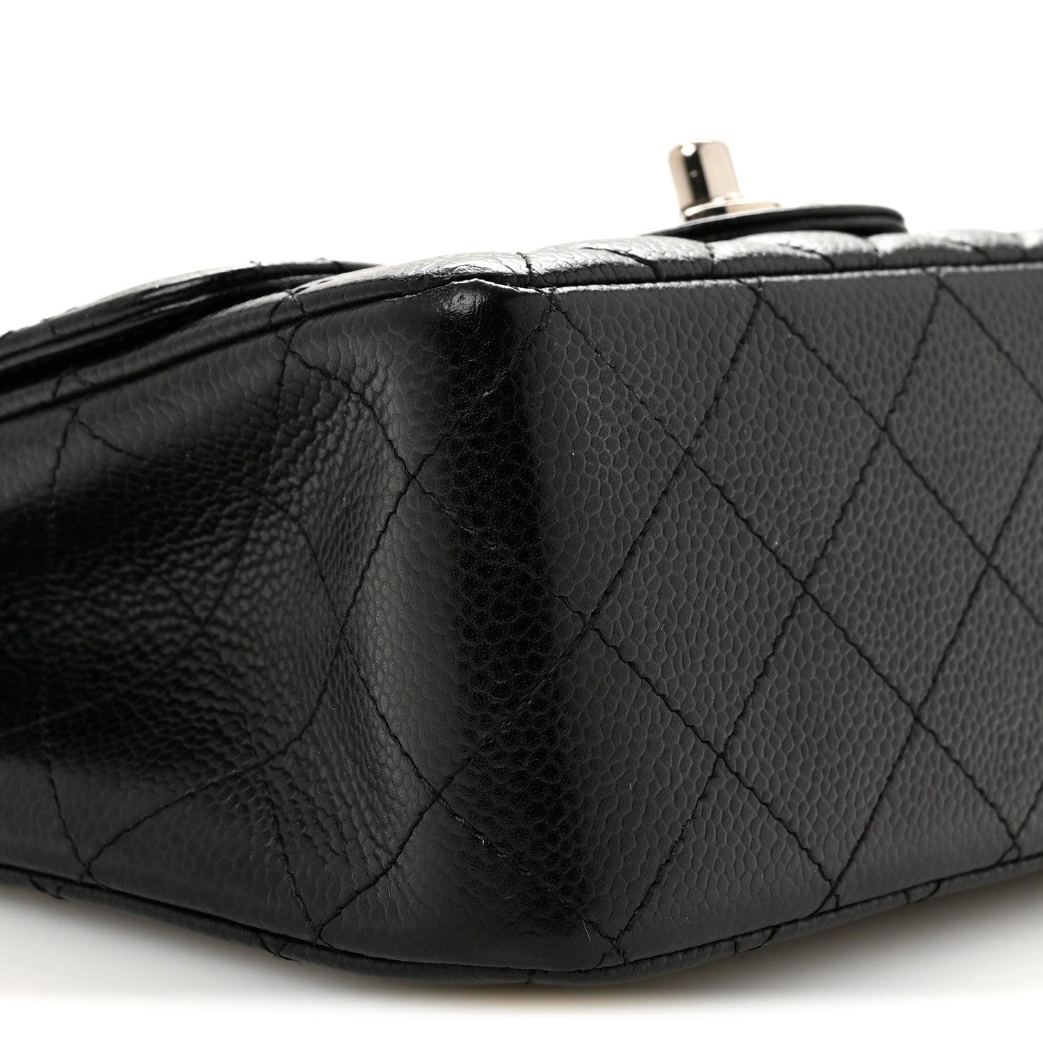 Caviar Quilted Mini Square Flap Black