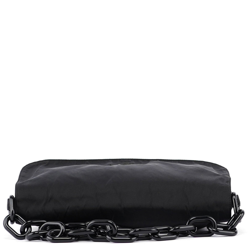 Black Tessuto Plastic Shoulder Bag