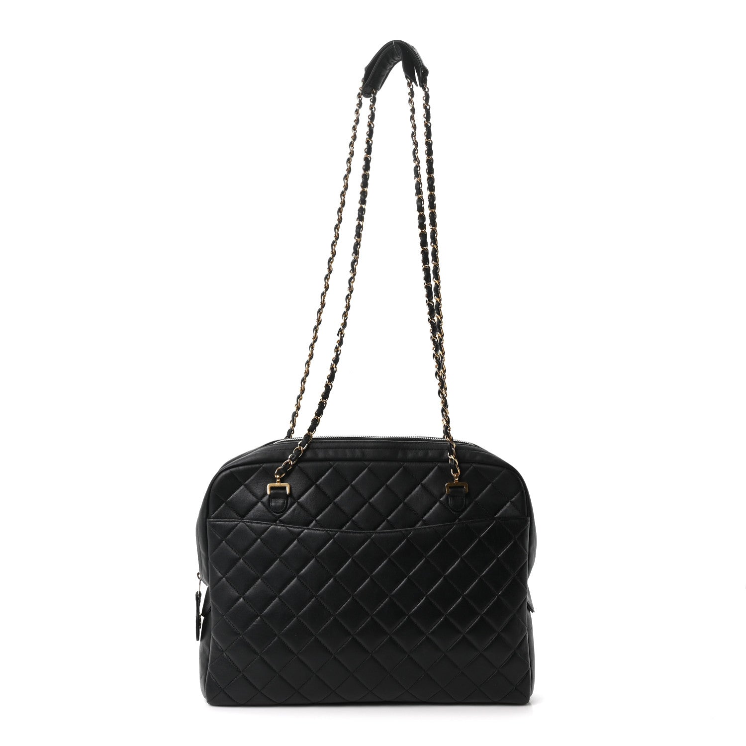 Lambskin Quilted Camera Case Black