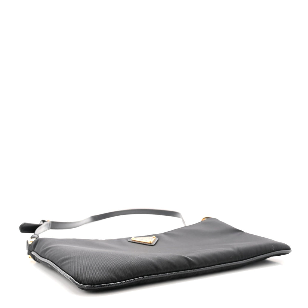 Re-Nylon Saffiano Raso Shoulder Bag Black