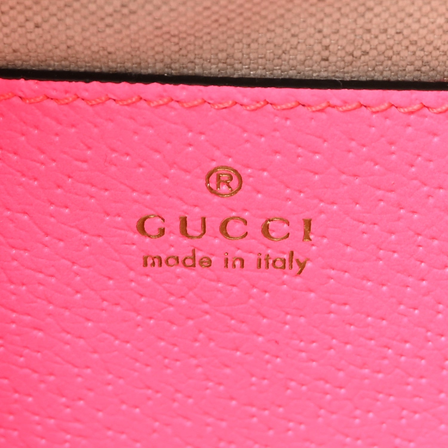 GG Supreme Monogram Textured Dollar Calfskin Web Ophidia Small Crossbody Bag Beige Ebony Fuchsia
