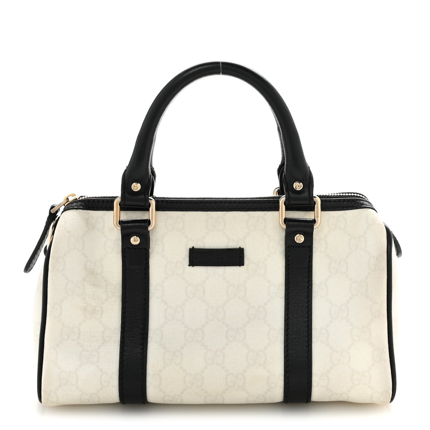 GG Plus Monogram Small Joy Boston White Black
