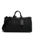 Grained Calfskin Aerogram Keepall Bandouliere 50 Black