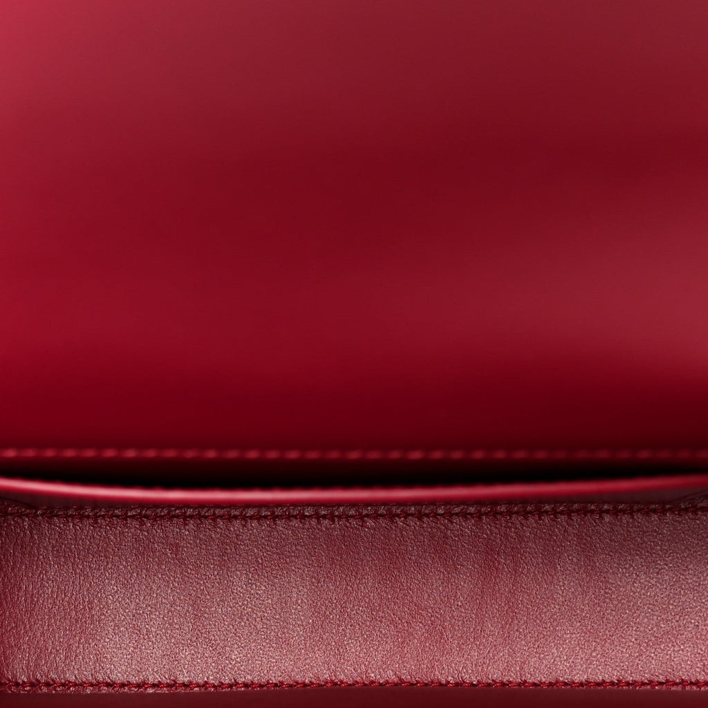 Box Calfskin Mini Voltaire Shoulder Bag Burgundy