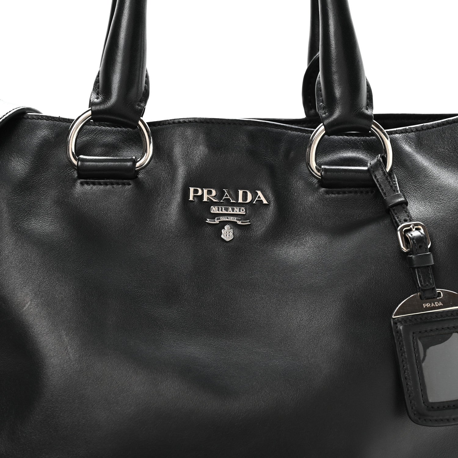 Soft Calf Shopping Tote Black