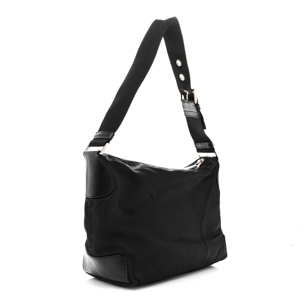 Nylon Shoulder Bag  Black