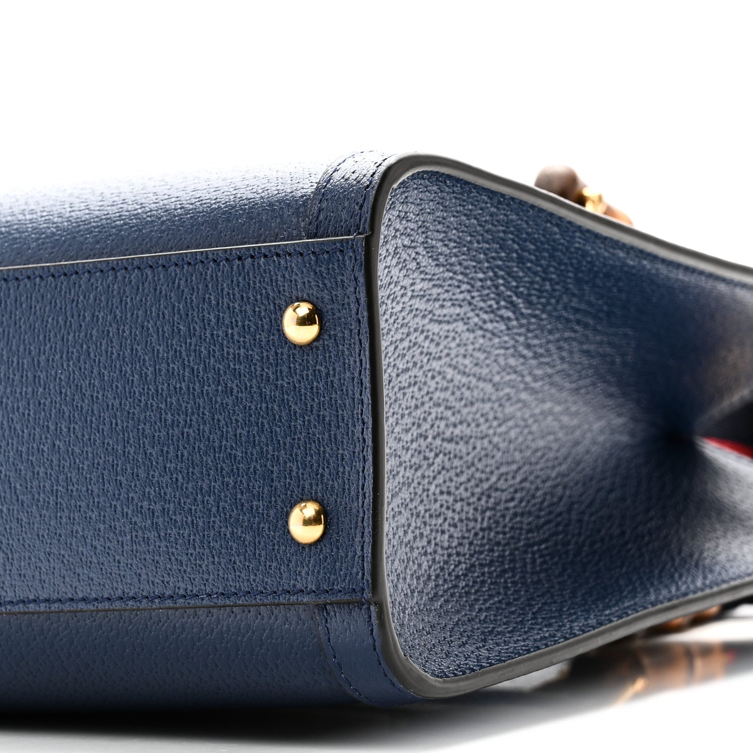 Textured Dollar Calfskin Web Small Diana Tote Bag Royal Crop
