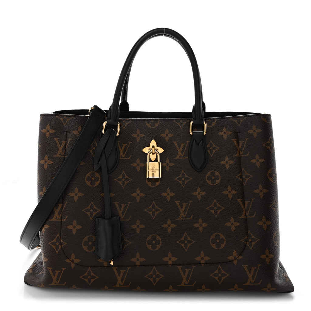 Monogram Flower Tote Black