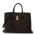 Monogram Flower Tote Black