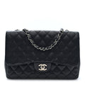 Caviar Quilted Jumbo Single Flap Black