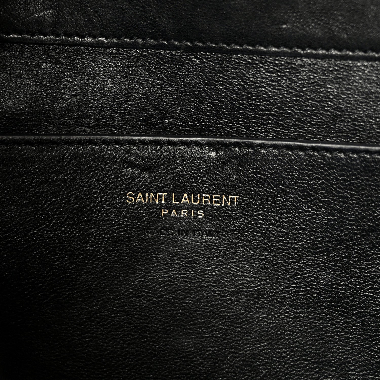 Grained Lambskin Cassandre Envelope Pouch Black