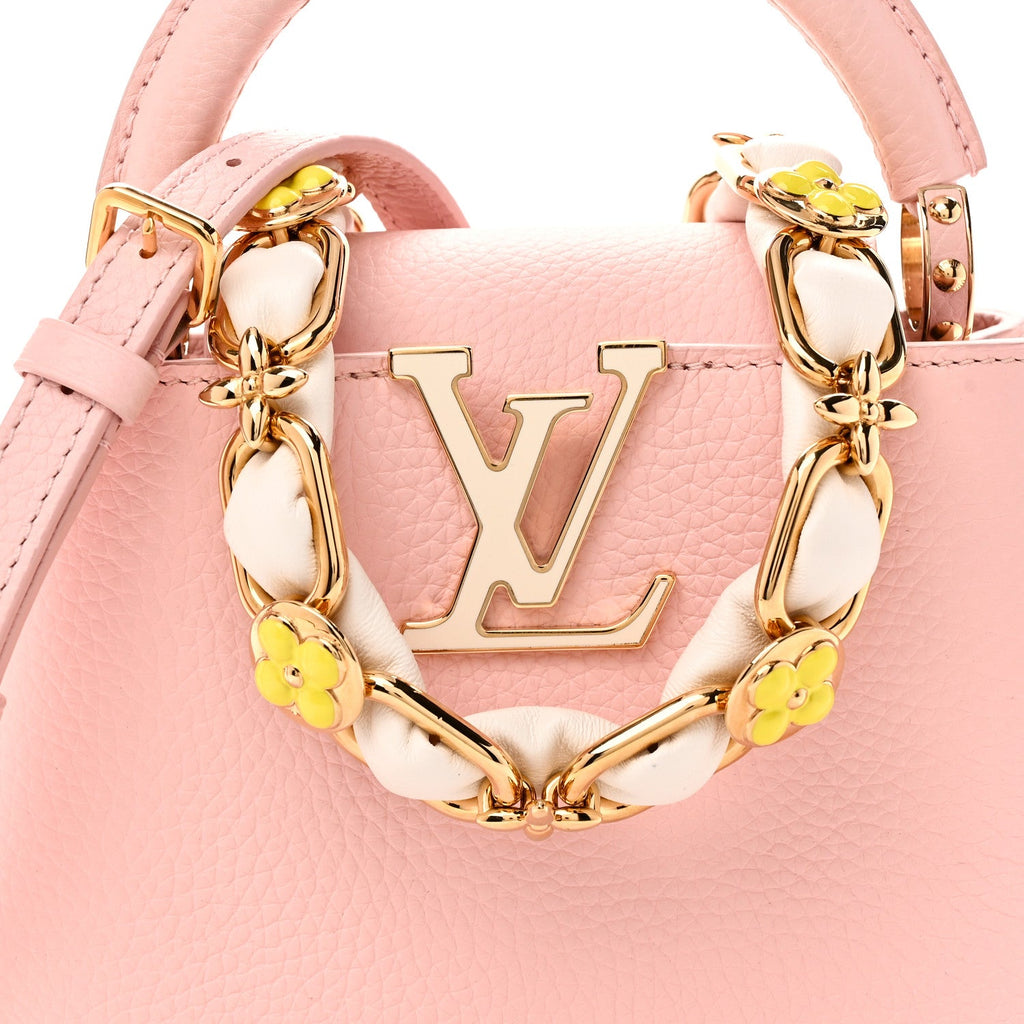 Taurillon Flower Chain Mini Capucines Pink