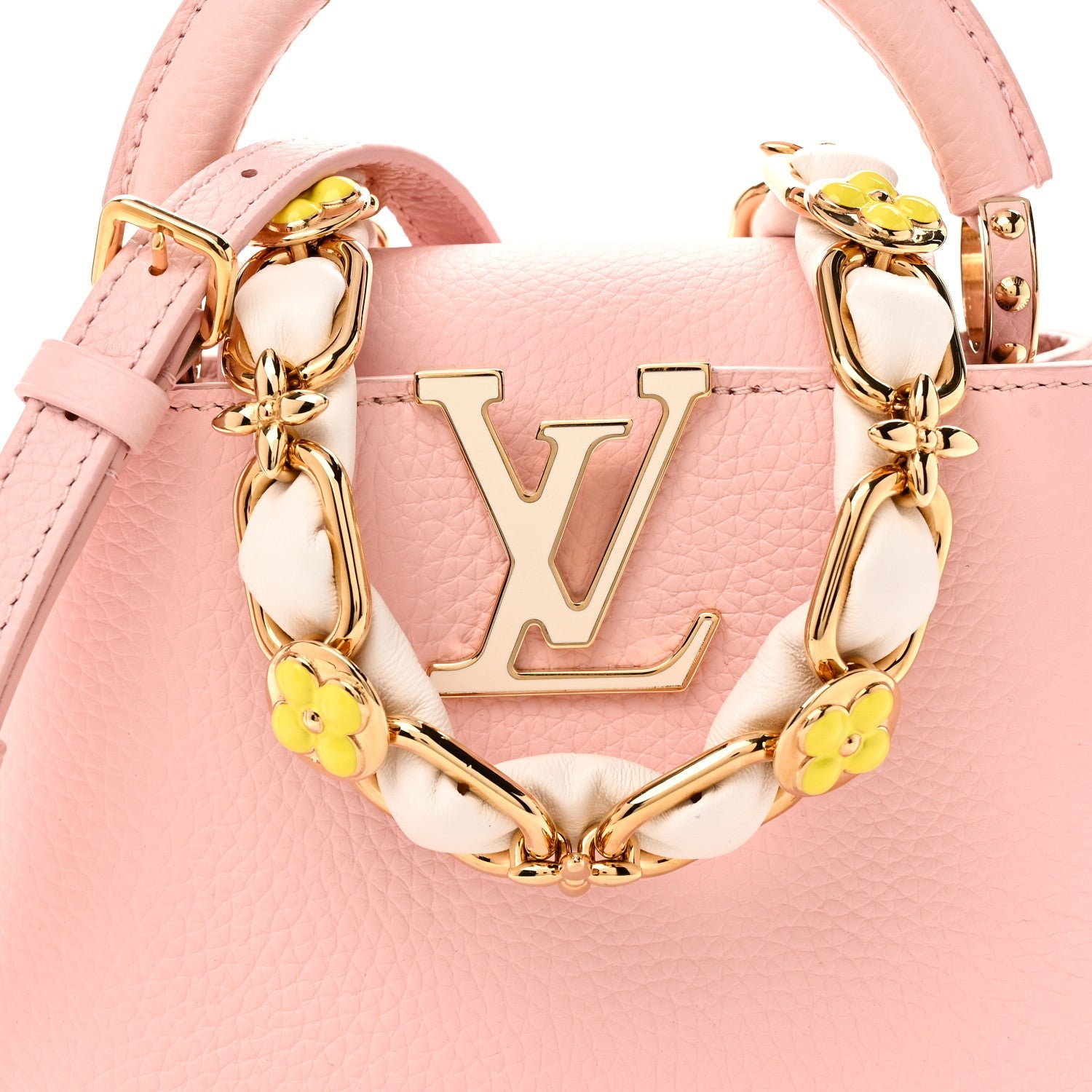 Taurillon Flower Chain Mini Capucines Pink