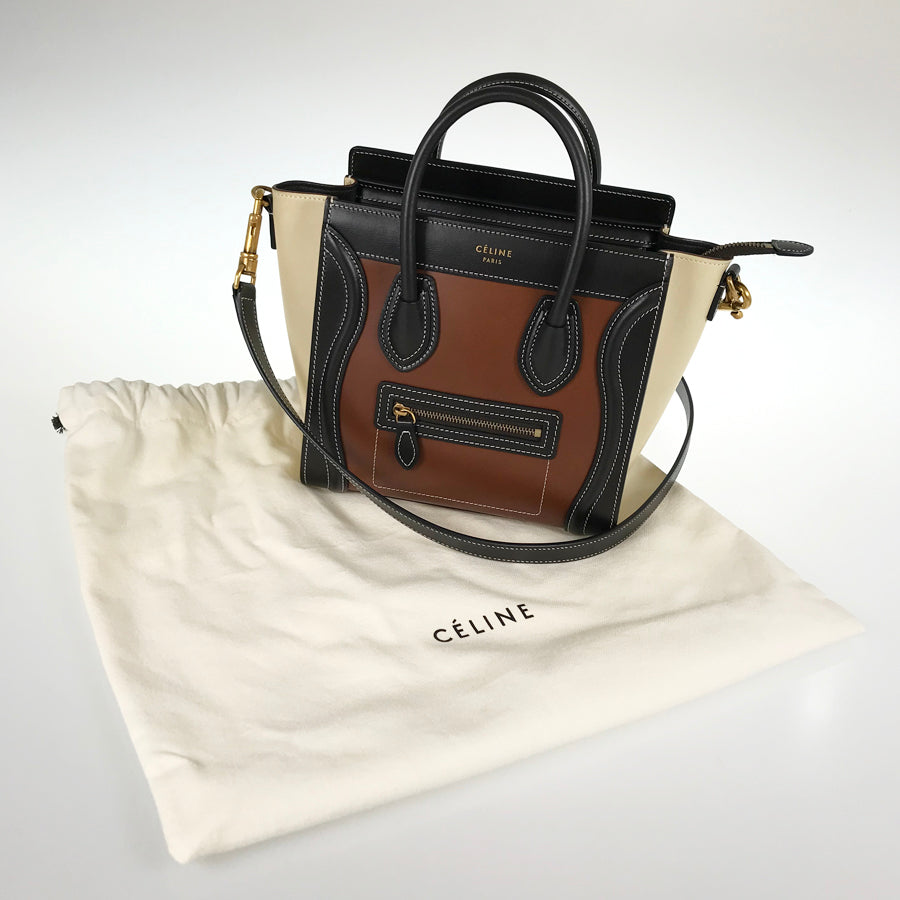 CELINE Luggage Nano Shopper Hand bag