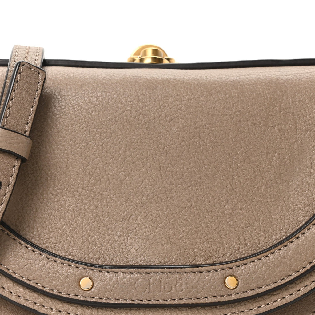 Calfskin Small Nile Bracelet Minaudiere Bag Motty Grey