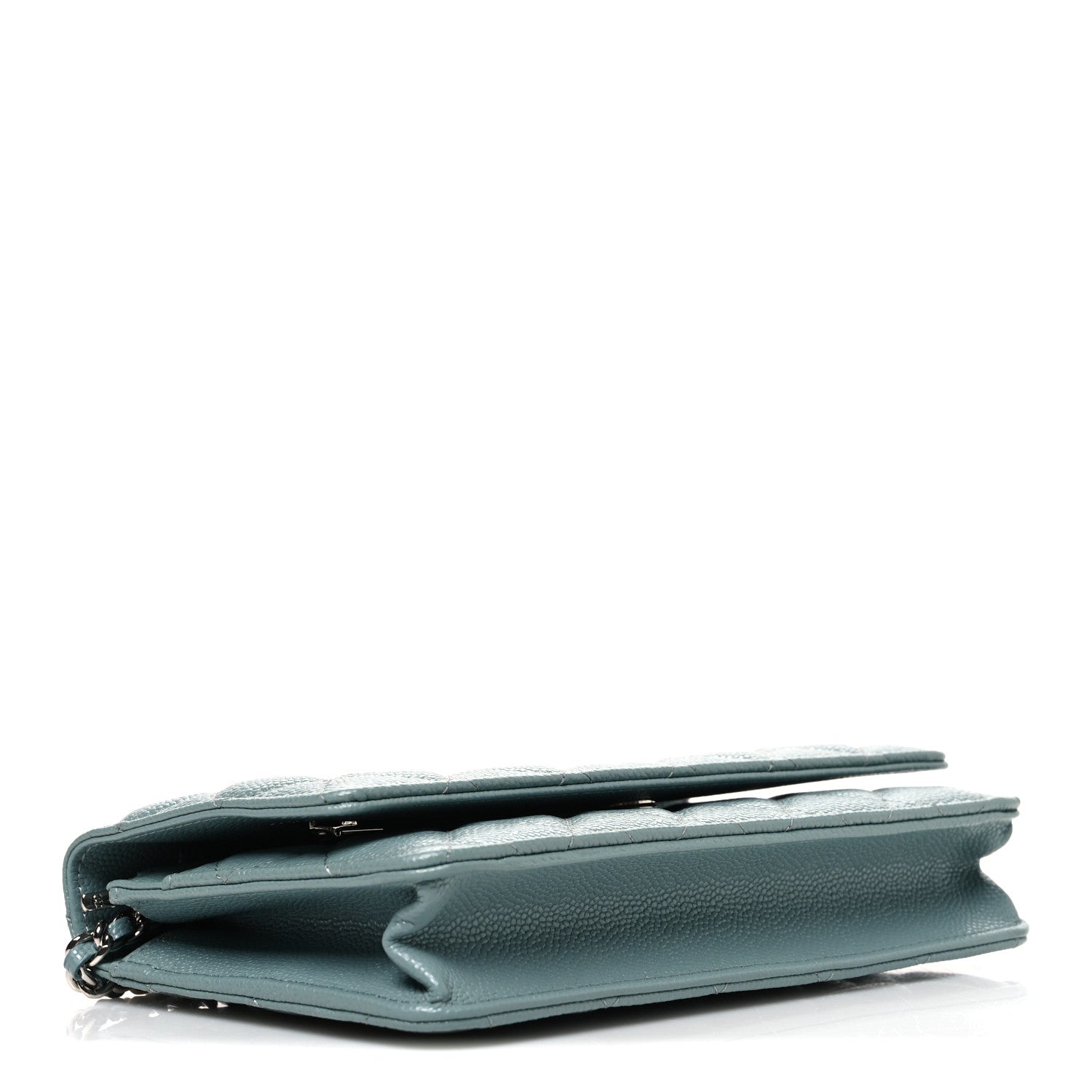 Caviar Quilted Wallet on Chain WOC Blue