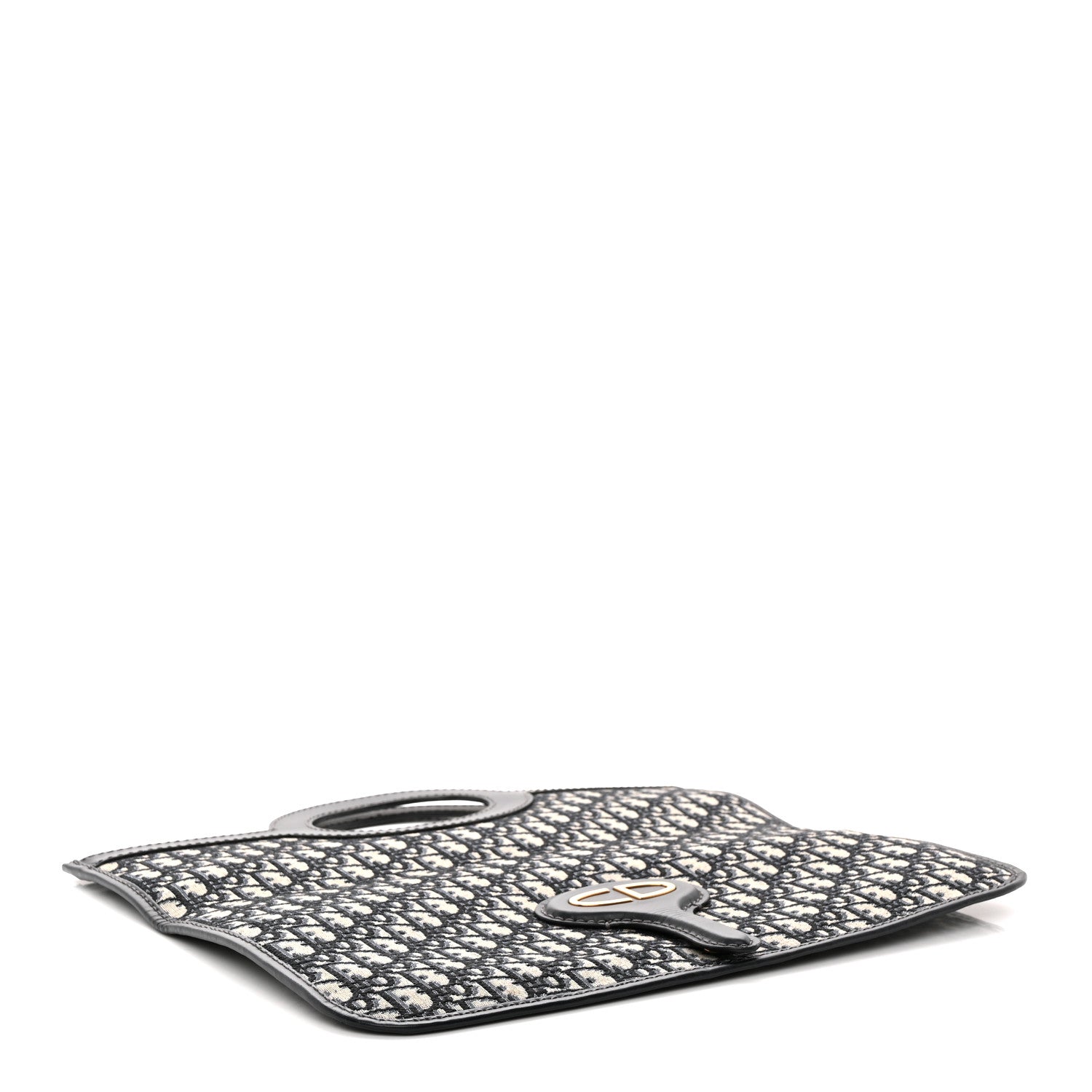 Oblique Fold Over Clutch Blue