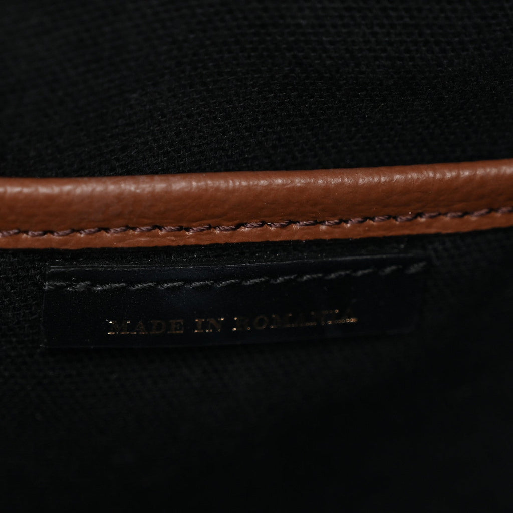 Grainy Calfskin House Check Medium Banner Tote Tan