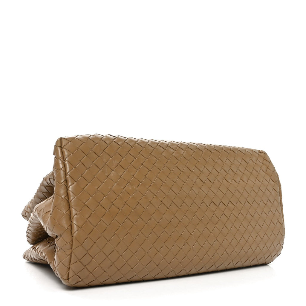 Nappa Intrecciato Small Roma Tote New Cigar